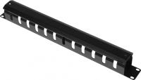 Кабельный органайзер горизонтальный ЦМО ГКЗ-1U-9005 односторонний пластиковый канал 1U шир.:19" глуб.:57мм