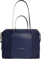 Деловая сумка женская Piquadro Lyra BD4574W92T/BLU с отделением для ноутбука 14" темно-синяя нейлон/натур.кожа