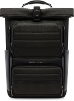 Рюкзак мужской Piquadro Oberon CA7280W150/N роллтоп черный нейлон/натур.кожа