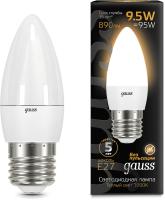 Лампа светодиодная Gauss 9.5Вт цок.:E27 свеча 220B св.свеч.бел.теп. (упак.:10шт) (103102110)