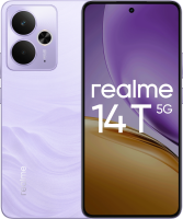 Смартфон Realme RMX5078 14T 5G 128Gb 8Gb фиолетовый моноблок 3G 4G 2Sim 6.67" 1080x2400 Android 15 50Mpix 802.11 a/b/g/n/ac NFC GPS GSM900/1800 GSM1900 Protect