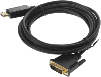 Кабель аудио-видео Buro 1.1v DisplayPort (m)/DVI-D (Dual Link) (m) 3м. позолоч.конт. черный (BHP DPP_DVI-3)