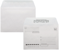 Конверт Silwerhof Eco 201 C6 114x162мм "Куда-Кому" белый клеевой слой 80г/м2 (pack:1000pcs)