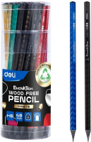 Карандаш ч/г Deli EC049-HB 2.2мм HB трехгран. ассорти