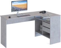 Стол для компьютера Сокол СПм-25 П столешница ЛДСП бетон 145x74x81см (00-00011531)
