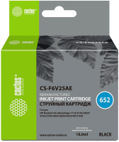 Картридж струйный Cactus CS-F6V25AE 652 черный (480стр.) (18мл) для HP DeskJet Ink Advantage 1115/2135/3635 с чипом