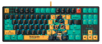 Клавиатура A4Tech AT87 Renegade черный/зеленый USB for gamer LED (AT87) кабель 1.8м