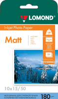 Фотобумага Lomond 0102063 10x15/180г/м2/50л./белый матовое для струйной печати