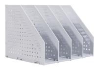 Лоток вертикальный Deli 78996LT-GREY 4отд. складной A4 332x256x243мм серый пластик