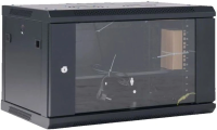 Шкаф коммутационный Rexant (04-0666-112) настенный 6U 600x600мм пер.дв.стекл черный 230град. металл