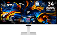 Монитор MSI 34" Max 341QPXW14G белый QD OLED LED 21:9 HDMI M/M полуматовая HAS Piv 250cd 178гр/178гр 3440x1440 144Hz FreeSync Premium Pro DP UW USB 8.9кг