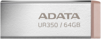 Флеш Диск A-Data 64GB UR350 UR350-64G-RSR/BG USB3.2 серебристый/коричневый