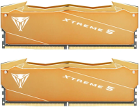 Память DDR5 2x32GB 6000MHz Patriot VXA564G6030K Viper Xtreme 5 Aurum RTL Gaming PC5-48000 CL30 DIMM UDIMM 288-pin 1.35В dual rank с радиатором Ret