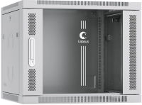 Шкаф коммутационный Cabeus (SH-05F-9U60/60) настенный 9U 600x600мм пер.дв.стекл 60кг серый 540мм 20кг 501мм IP20 сталь
