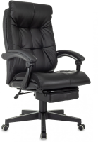 Кресло руководителя Бюрократ CH-824MSG-BF черный ткань/эко.кожа крестов. пластик подст.для ног