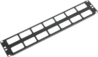 Кабельный органайзер горизонтальный ЦМО ГКО-О-2-9005 двухсторонний окна 2U шир.:19" глуб.:10мм