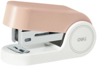 Степлер мини Deli EK203-PK EK203 24/6 26/6 (15листов) встроенный антистеплер розовый 15скоб металл/пластик коробка