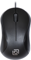 Мышь Оклик 115S черный оптическая 1200dpi USB для ноутбука 3but (711636)