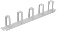 Кабельный органайзер Горизонтальный NTSS NTSS-HORG-1U-5(85) односторонний кольца 1U шир.:19" глуб.:85мм