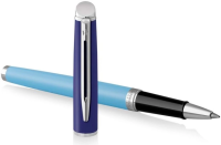 Ручка роллер Waterman Hemisphere Colour Blocking (2179926) Blue CT F черн. черн. подар.кор.