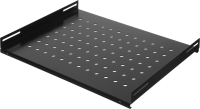 Полка стационарная NTSS NTSS-FS-600-BL 1U нагр.:60кг. 19" 350мм черный (упак.:1шт)