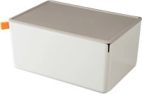 Короб для хранения Deli XDM14grey 1отд. 317x212x135мм серый/серый пластик