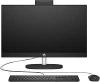 Моноблок HP 24-cr2055ci 23.8" Full HD Core Ultra 5 225U (1.5) 8Gb SSD512Gb Graphics без ОС GbitEth WiFi BT 90W клавиатура мышь Cam черный 1920x1080