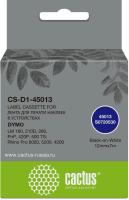 Картридж ленточный Cactus CS-D1-45013 45013 черный на белом 12x7 для Dymo LM160/210D/280/PnP 420P/500TS/Rhino Pro 6000/5200/4200 без чипа