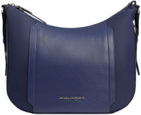 Сумка женская Piquadro Lyra BD6657W92T/BLU темно-синяя нейлон/натур.кожа