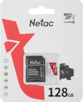 Флеш карта microSDXC 128GB Netac NT02P500ECO-128G-R P500 Eco + adapter