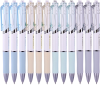 Ручка гелев. автоматическая Deli S11 ассорти d=0.5мм черн. черн. резин. манжета