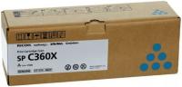 Картридж лазерный Ricoh SP C360X 408251 голубой (9000стр.) для Ricoh SP C361SFNw без чипа
