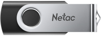 Флеш Диск Netac 64GB U505 NT03U505N-064G-32BK USB3.0 черный/серебристый