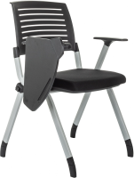 Стул Бюрократ X-Click-PP черный со столиком на ножках металл серый