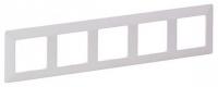 Рамка Legrand Valena Life 754005 накладная 5x горизонтальный монтаж пластик белый