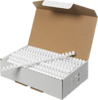 Пружины для переплета пластиковые Heleos d=14мм 90-111лист A4 белый (100шт) BCA4-14W