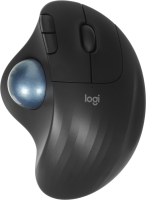 Трекбол Logitech M575S черный оптическая 2000dpi беспров. BT/Radio USB 4but (910-007035)