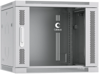 Шкаф коммутационный Cabeus (SH-05F-9U60/45) настенный 9U 600x450мм пер.дв.стекл 60кг серый 390мм 20кг 501мм IP20 сталь