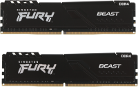 Память DDR4 2x16Gb 3600MHz Kingston KF436C18BBK2/32 Fury Beast Black RTL Gaming PC4-28800 CL18 DIMM 288-pin 1.35В single rank с радиатором Ret