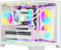 Корпус Formula Crystal Z6M Floe белый без БП mATX 4x120mm 2xUSB3.0 audio bott PSU