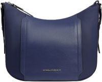 Сумка седло женская Piquadro Lyra BD6658W92T/BLU 10.9" темно-синяя нейлон/натур.кожа