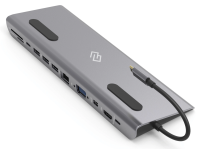 Стыковочная станция Digma DS-990UC_G USB Type-C серый 1xHDMI 1xDP 1xVGA 1xRJ-45 1xUSB Type-C 3xUSB 3.0