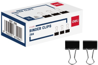 Зажимы Deli EZ66 металл 15мм черный (упак.:12шт) картонная коробка