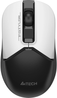 Мышь A4Tech Fstyler FG12 Panda белый/черный оптическая 1200dpi беспров. USB 3but