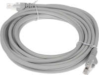 Патч-корд Lanmaster UTP LAN-PC45/U5E-5.0-GY вилка RJ-45-вилка RJ-45 кат.5е 5м серый LSZH (уп.:1шт)