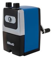 Точилка для карандашей механическая Kw-Trio 307Ablue 307A-BLU 1 отверстие металл синий