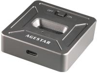 Док-станция SSD AgeStar 31CBNV1C NVMe алюминий серый M2 2280 M-key