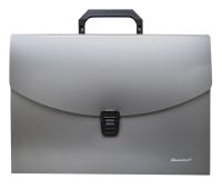 Портфель Silwerhof Perlen 322716-01 6 отдел. A4 пластик серебристый металлик