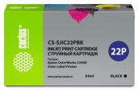 Картридж струйный Cactus CS-SJIC22PBK C33S020601 черный пигментный (34мл) для Epson ColorWorks C3500 с чипом