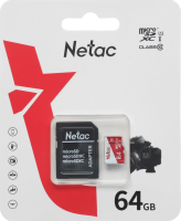 Флеш карта microSDXC 64GB Netac NT02P500ECO-064G-R P500 Eco + adapter